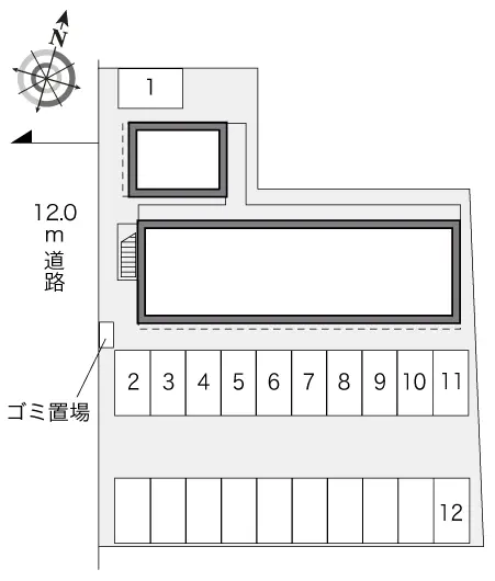 ★手数料０円★上尾市向山４丁目　月極駐車場（LP）